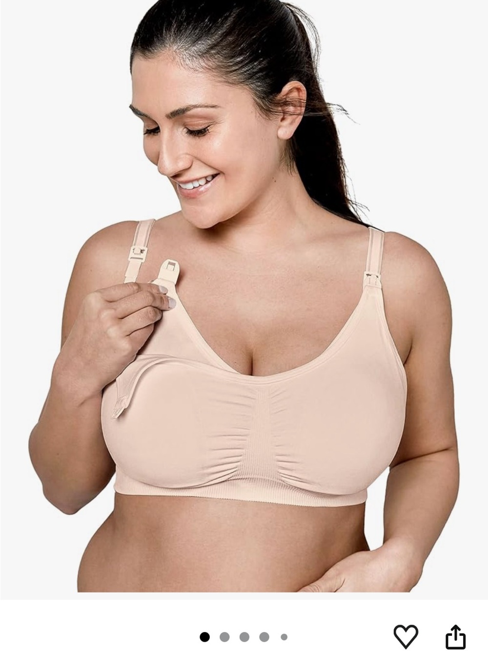 Medela 3-in-1 Nursing Maternity Pumping Clip-Down Bra in chai